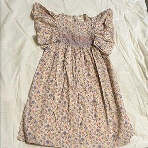 Charming Floral Kids Dress with Puff Sleeves